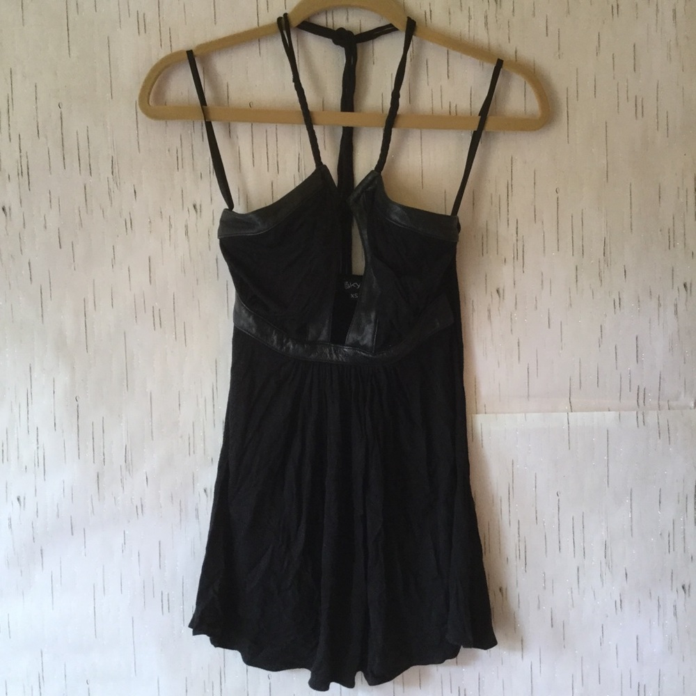 Black tank top